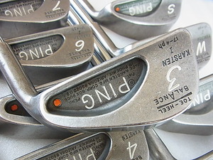 ☆PING KARSTEN1 カーステンⅠ ステンレス オレンジ ZZ-LITE #3番~PW、SW 9本セット☆