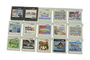VMPD7-64-13 Nintendo 任天堂 DS 3DS ソフト ポケモンY パズドラ マリオカート マリオテニス モンハン スマブラ 等 15点セット 中古
