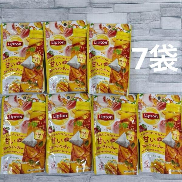 Lipton リプトン 水出しアイスティー 甘いフルーツインティー 7袋セット ピーチ・ストロベリー&マンゴー ティーバッグ