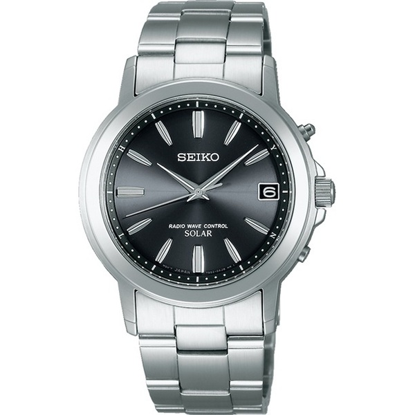 送料無料 特価 新品★SEIKO セイコー SBTM169 ソーラー電波時計 ブラック文字盤 10気圧防水 サファイアガラス メンズ腕時計