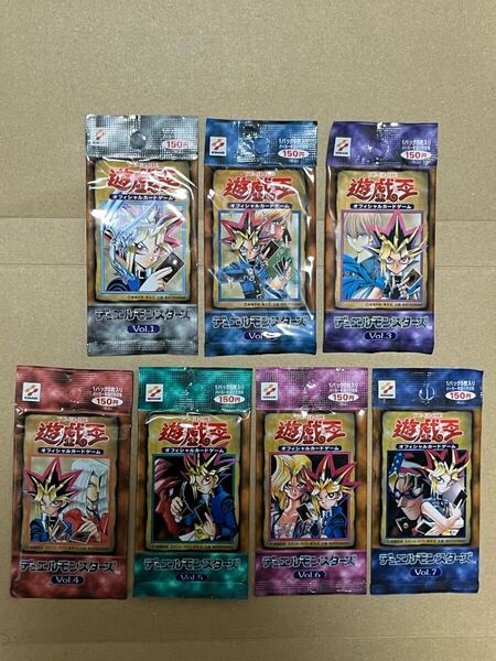 遊戯王 未開封 パック 初期 vol.1 からvol.7 コンプリート スタジオ ダイス版 絶版 真紅眼の黒竜 ガイア まとめ