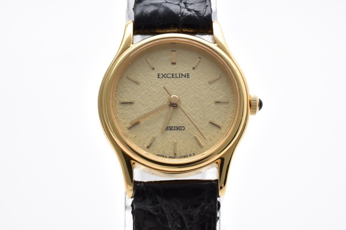 極美品 SEIKO セイコー エクセリーヌ ゴールド クォーツ 電池式 Yahoo!オークション -「seiko quartz」(エクセリーヌ) (セイコー