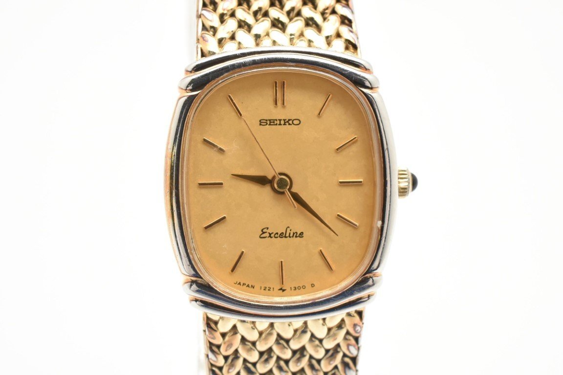 SEIKO Exceline ゴールド 手巻き時計 14k うまくいきません Yahoo!オークション -「seiko quartz」(エクセリーヌ) (セイコー
