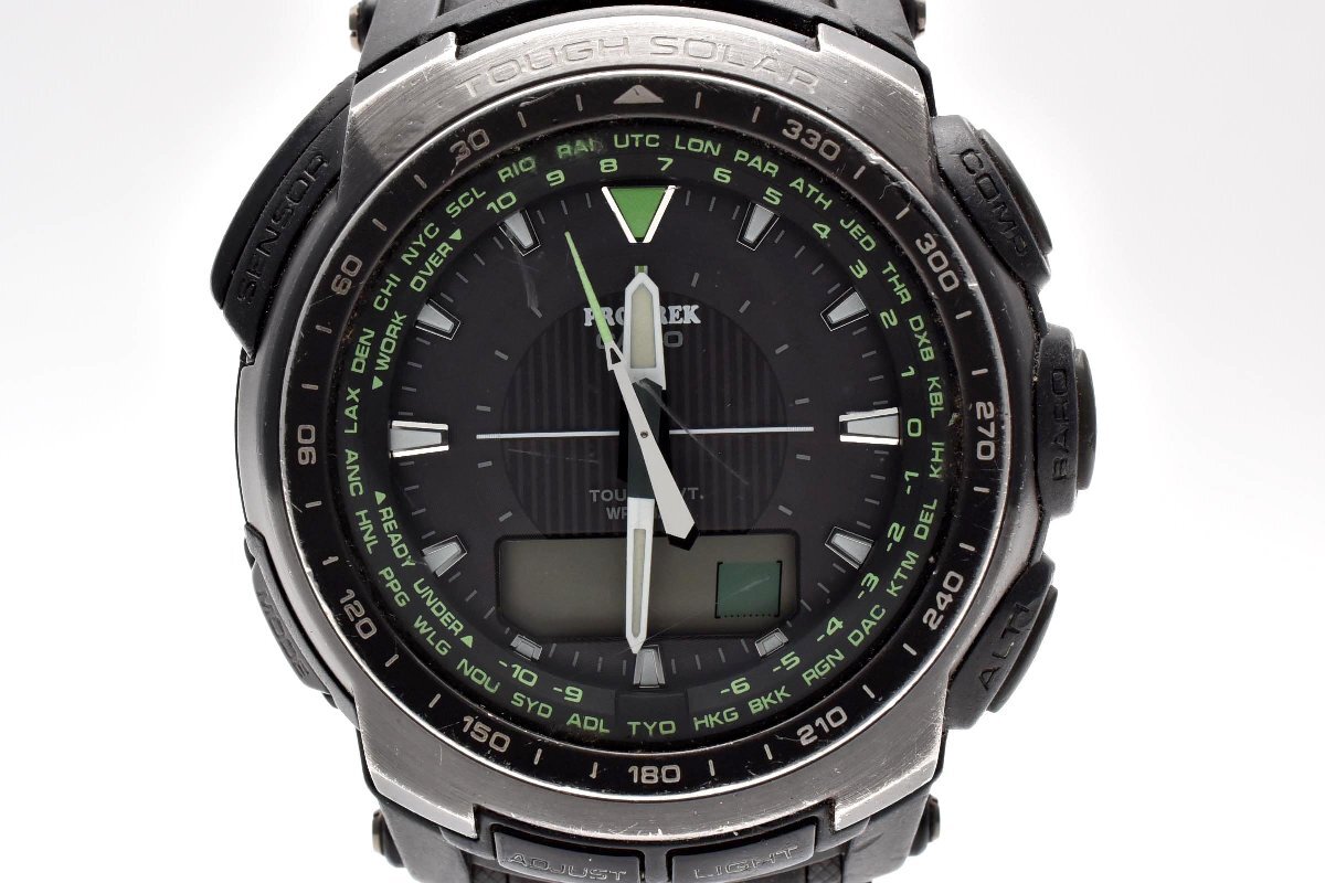 極美品 PROTREK PRW-5100 電波ソーラー アナデジ ブラック ① 2025年最新】Yahoo!オークション -プロトレック 5100の中古品