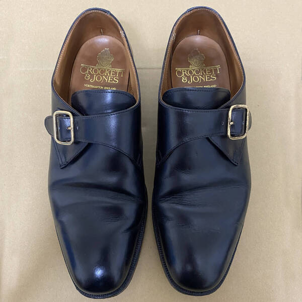 CROCKETT&JONES クロケットアンドジョーンズ モンクストラップ 6 1/2 ブラック 7847 GROSVENOR 英国製 MADE in ENGLAND