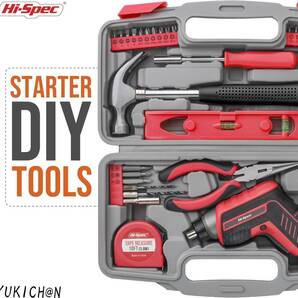 工具セット 家庭用ツールセット 日曜大工 DIYセット 作業工具セット35点 3.6V 電動ドライバー ドリルセット付き 軽量USB充電式ドライバー