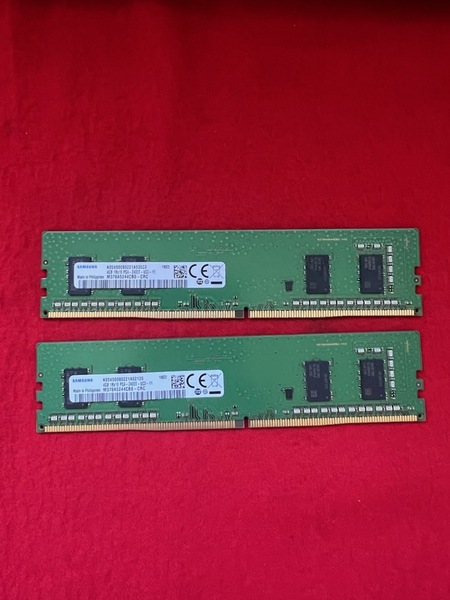 動作品 デスクトップPC用メモリ SAMSUNG 4GB × 2 合計 8GB 1Rx16 PC4-2400T M378A5244CB0-CRC DDR4