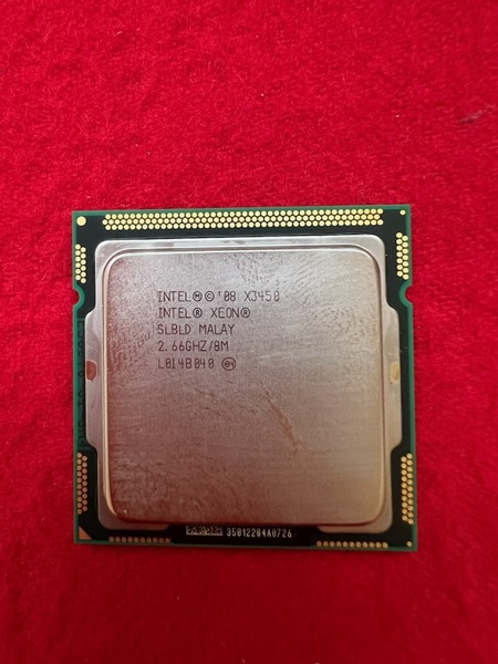 CPU Intel Xeon X3450 2.6GHz TB 3.2GHz SLBLD Socket LGA1156 4コア8スレッド 動作品 サーバー用