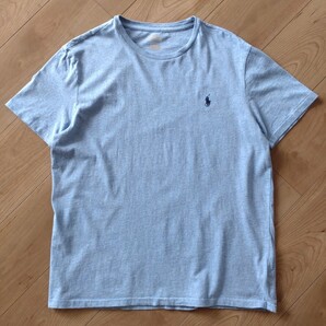 POLO RALPH LAUREN 半袖TEE/ワンポイント/淡青系/古着/M【J896】