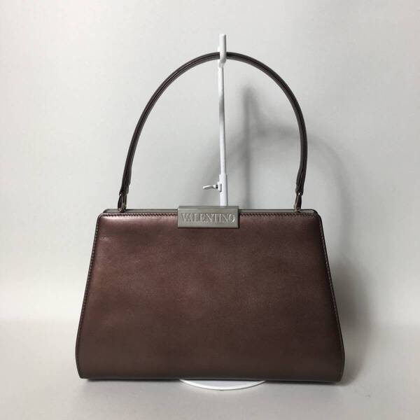 77B39|美品|ヴァレンティノ ガラヴァーニ ハンドバッグ ブラウン系