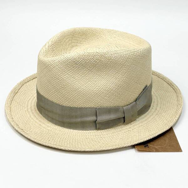 新品 STETSON / ステットソン MANISH PANAMA / マニッシュ パナマハット SH642 59cm パナマハット 麦わら帽子 カンカン帽 中折れ帽 SSM5826