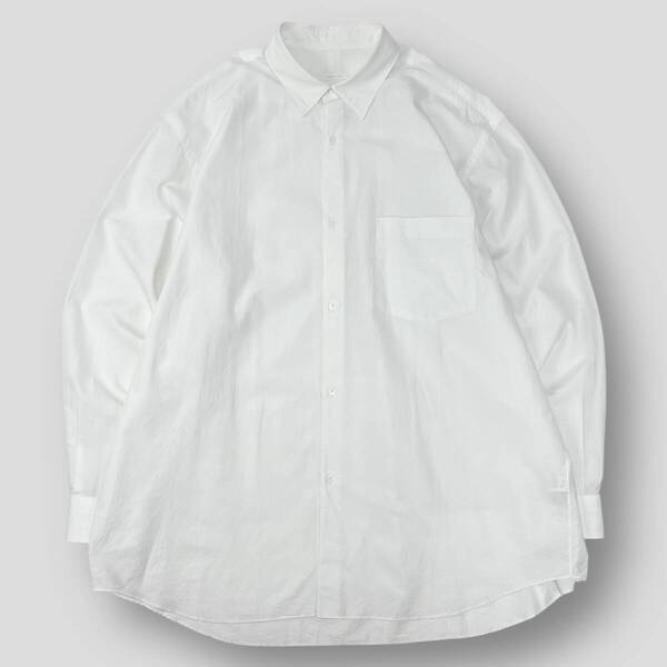 極美品 COMOLI / コモリ 25SS コモリシャツ B01-02001 サイズ5 ホワイト 長袖 ロングスリーブ レギュラーカラー SSM5830