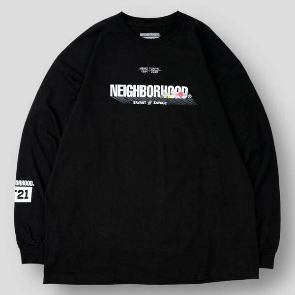 極美品 NEIGHBORHOOD x BT21 / ネイバーフッド BTS LINE FRIENDS / L/S TEE プリントロングスリーブTシャツ 2X グラフィック ロゴ SSM5350
