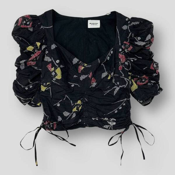 ISABEL MARANT ETOILE / イザベルマラン エトワール 23SS GALAOR TOP / コットンボイル パフスリーブブラウス HT0011FA-A1J51E 34 SSM5369