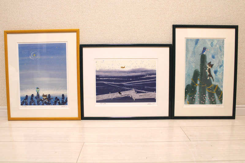 渡辺あきお「夜空の出会い」リトグラフ ダイヤモンドスクリーニング　100M402 Yahoo!オークション -「渡辺あきお」(版画) (美術品)の落札相場