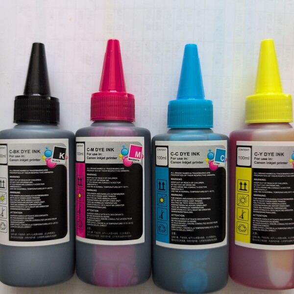 キャノン CANON 詰め替え 互換 インク 100ml Bk.M.C.Y ( 染料) 4色セット