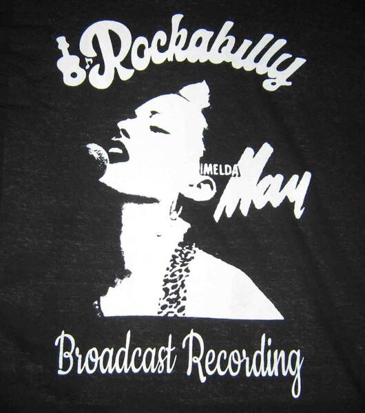 Imelda May イメルダ・メイ Rockabilly 【未使用Tシャツ】 黒地に白 M .L.2L.3L の4サイズから選べます。