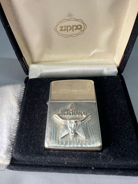 1000個限定 ZIPPO ジッポー 純銀 STERLING SILVER スターリングシルバー Marlboro マルボロ ロングホーンスター 水牛 ヴィンテージ