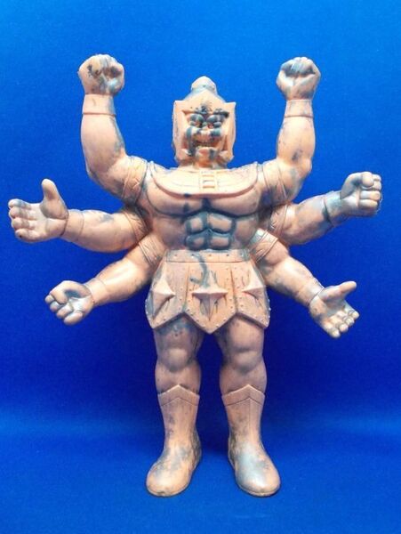 アシュラマン グレートマッスル BANDAI 1984年 キン肉マン消しゴム キン消し デカ消し フィギュア ゆでたまご 昭和レトロ 当時物 現状品