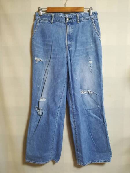 45R おこめデニムのシャルロット(加工) パンツ デニム ダメージ加工 サイズ3