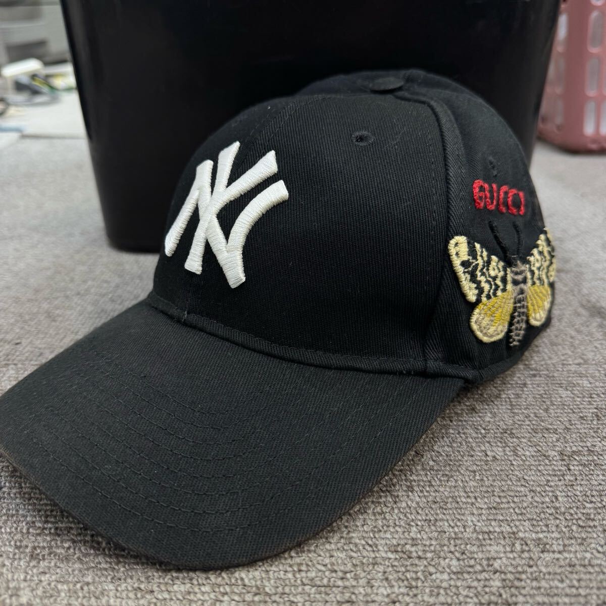 中古品　正規品　GUCCI グッチ　帽子　ブラック　ベースボールキャップ 2025年最新】Yahoo!オークション -グッチ ベースボールキャップ