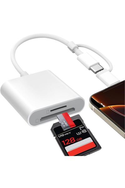 SDカードリーダー カードリーダーライトニング 2in1 type-c カードリーダー USB3.0 OTG機能 双方向高速データ転送