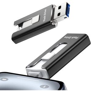usbメモリ「アプリ不要 phone から 直接 usb に 写真 を 移す」phone対応 データ保存 移行 スマホ写真保存 ブラック