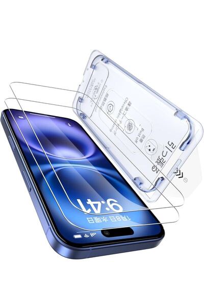 iPhone 16 ガラスフィルム【米軍規格航空材料&革新的なガイド枠】2枚セットいphone16 保護フィルム耐衝撃6.1インチ)
