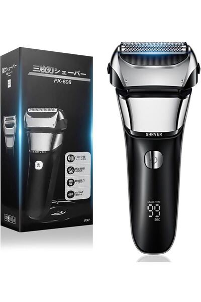 シェーバー メンズ 髭剃り 電動 往復式 電気シェーバー Type-c充電式 電気カミソリ 乾湿両用 3枚刃 電動髭剃り 低騒音