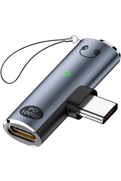 2in1 タイプC イヤホン変換 アダプタ 【音楽聞きながら充電でき】Type C to 3.5mm イヤホンジャック グレー)