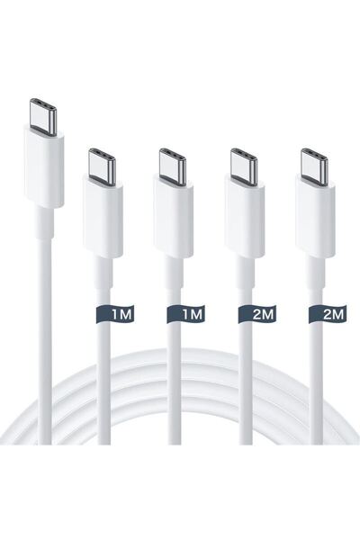 USB C ケーブル タイプc ケーブル【1M/1M/2M/2M 4本】 USB-C & PD対応 シリコン素材採用 60W超急速充電 断線防止
