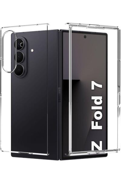 For Galaxy Z Fold7 ケース カバー Mosasa クリア 透明PC レンズ保護 薄型 指紋防止 落下防止 安心保護 軽量 全面保護カバー
