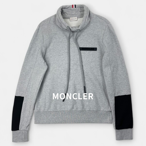 MONCLER モンクレール / 19AW / ハイネック ワンポイント ロゴ スウェット 裏起毛 トレーナー / グレー / E20918202200 / メンズ トップス