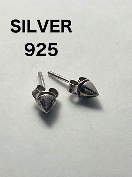 YQねPはぼS シルバー アクセサリー SV925 ピアス人気シルバースパイクスタッドピアスSILVER キャッチピアスギフトペア両耳sぼ