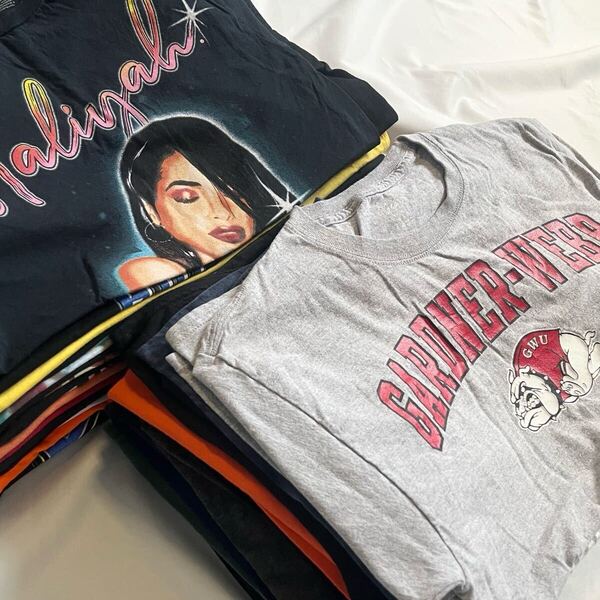 【まとめ売り】【50枚セット】 【古着卸】 Tシャツ プリント Mサイズ 送料込 半袖 ロゴ バックプリント カラーミックス ブランド含 古着