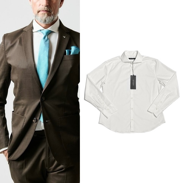 一度着5.5万 23SS 1piu1uguale3 PLAIN SHIRTS プレーン シャツ ウノピゥウノウグァーレトレ