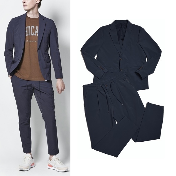 数回着8.1万 20SS ジュンハシモト SOLOTEX SUCKER セットアップ スーツ ジャケット パンツ junhashimoto