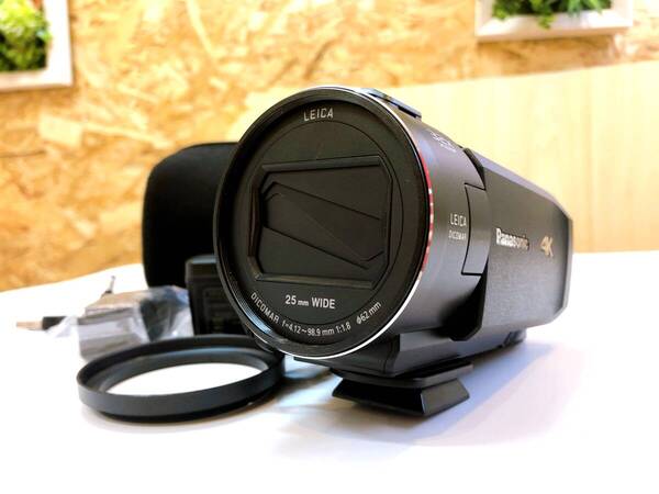 【2339】★美品★ パナソニック デジタル4Kビデオカメラ HC-VX2MS ブラック 内蔵メモリー64GB 5軸ハイブリッド手振れ補正 光学24倍ズーム