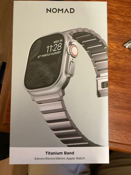 Nomad ノマド apple watch用 ナチュラルチタニウムバンド 44/45/49mm用 Natural Titanium