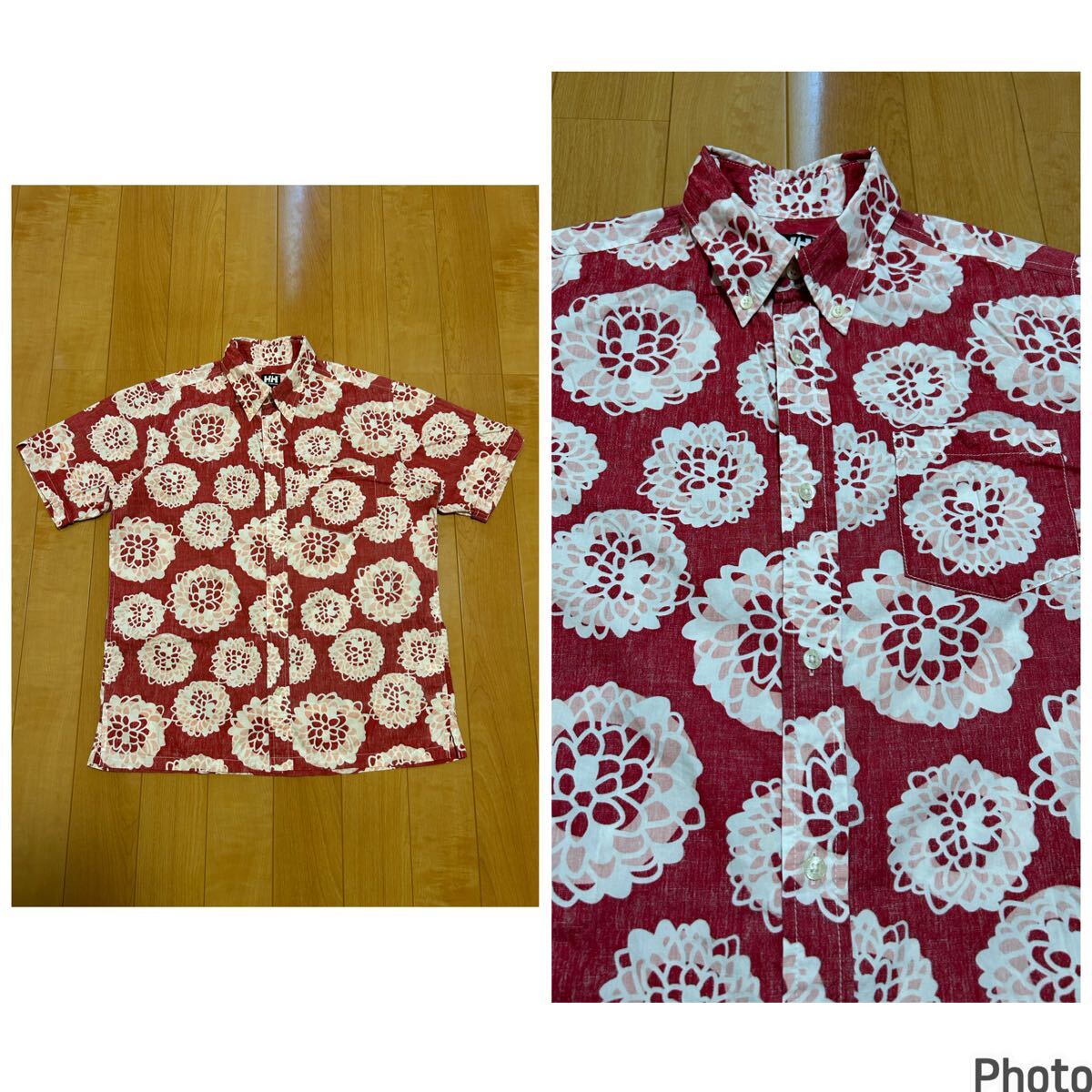 美品☆ゴールドウイン社製／ヘリーハンセン　メンズサイズL 裏使い生地.希少半袖シ