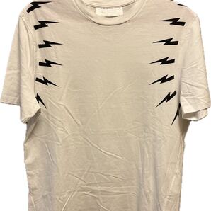 国内正規 19SS Neil Barrett ニールバレット 肩袖 BOLT ボルト サンダー 稲妻 Tシャツ カットソー 白 S PBJT362A G557S