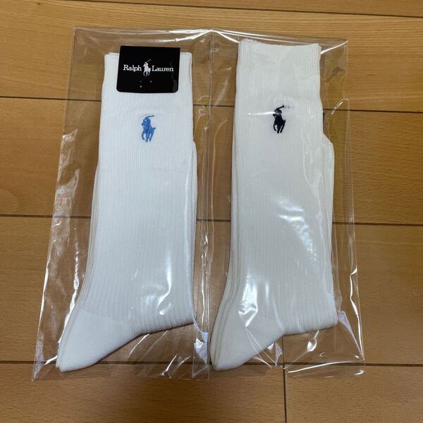 ポロ ラルフローレン 22-24cm ハイソックス 2足 POLO 靴下 女性 丈約26cm