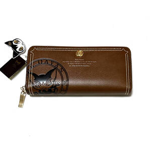 新品 財布 ラウンドファスナー 長財布 ロング ウォレット わちふぃーるど ベベダヤン ねこ BB5-1441 コアスタンプ ブラウン 他収納 猫