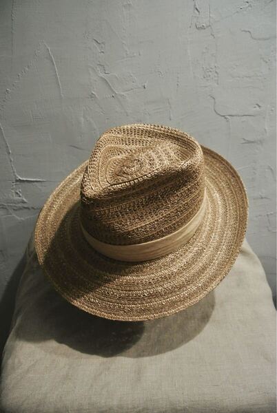 激レア 30s vintage stetson 1/8 57cm ヴィンテージ ステットソン ストロー パナマ ハット ストロー ワイドブリム ブレード 麦わら 40s 50s