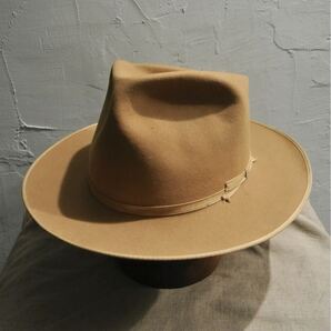 50s Vintage Stetson 3X BEAVER 3/8 59.5cm ヴィンテージ ステットソン オープンロード ブラウン 1/2 60cm ビーバー ウェスタンハット タン