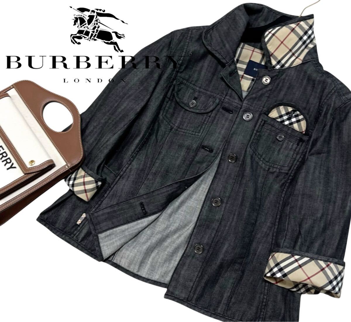 【美品】BURBERRY ノバチェック ブラック デニム ジャケット Gジャン 2025年最新】Yahoo!オークション -バーバリー デニムジャケット
