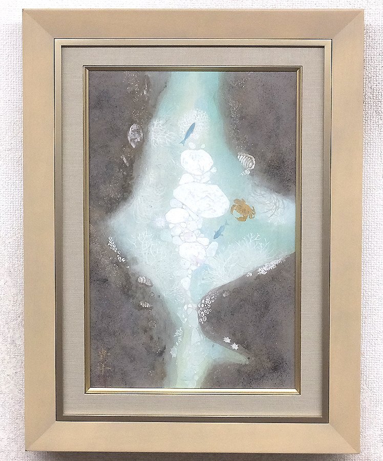 ◇樋笠数慶 「 黎明 」 日本画 P10号 院展内閣総理大臣賞、文部大臣