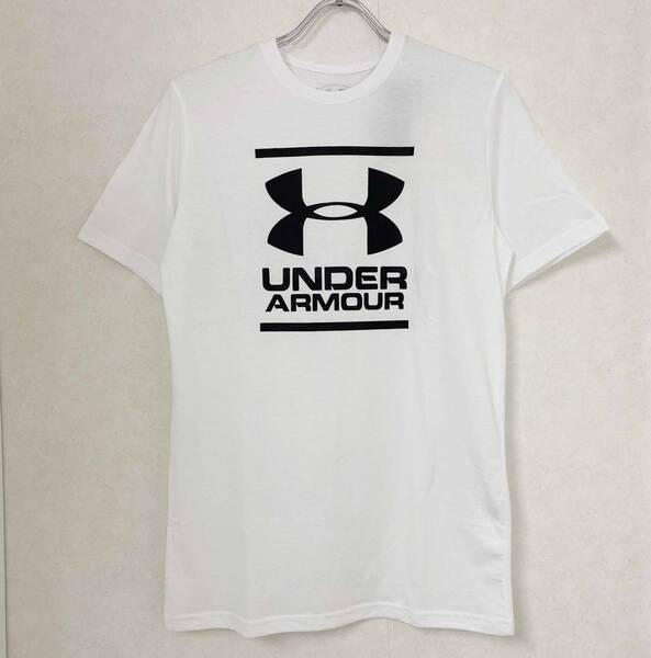 新品 2XL ★ アンダーアーマー メンズ 半袖 ロゴ Tシャツ ホワイト US-XL Under Armour UA GL ファンデーション ビッグロゴ 大きいサイズ