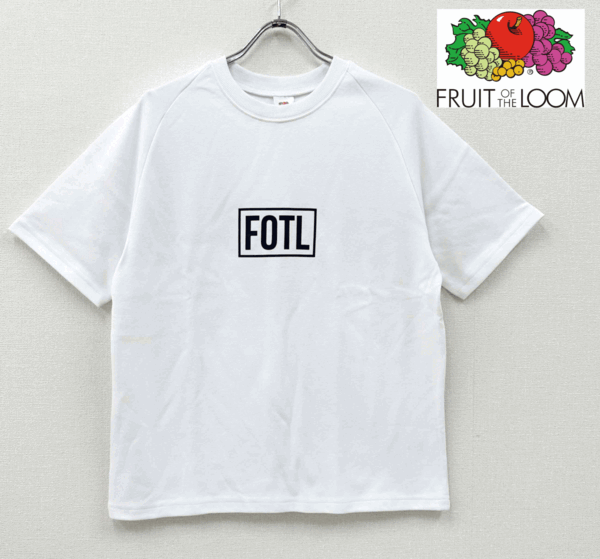 新品 L ★ フルーツオブザルーム 半袖 ロゴ Tシャツ ホワイト FRUIT OF THE LOOM スウェット メンズ レディース 男女兼用 ユニセックス 白
