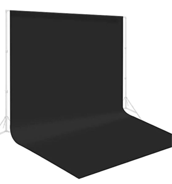 未使用品 FotoFoto 黒撮影用 遮光 厚手 背景布 特大サイズ 写真撮影用 3m×6m